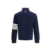 Thom Browne Blue Fleece Wool Sweatshirt