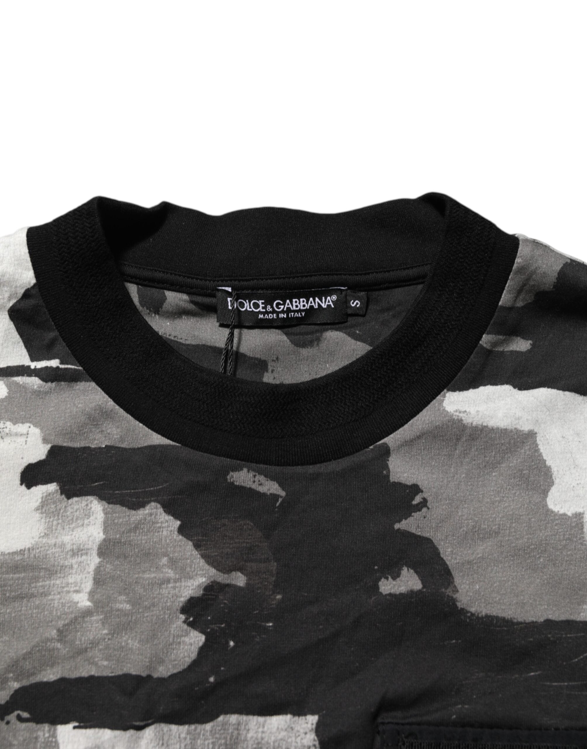 Dolce & Gabbana Multicolor Camouflage Men Short Sleeves T-shirt