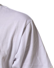 Dolce & Gabbana White Graphic Print Cotton Crew Neck T-shirt