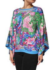Dolce & Gabbana Multicolor Floral Printed Tunic Blouse Top