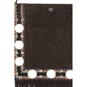 Valentino Garavani Brown Suede Leather Shoulder Bag