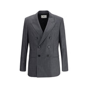 Ami Paris Gray Fleece Wool Blazer