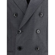 Ami Paris Gray Fleece Wool Blazer