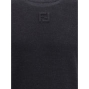 Fendi Black Fleece Wool Sweatshirt