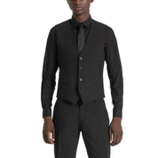 Antony Morato Black Polyester Waistcoat