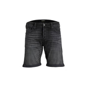 Jack Jones Black Cotton Bermuda Shorts