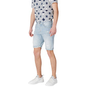 Antony Morato Light Blue Cotton Bermuda Shorts
