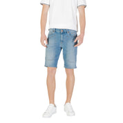 Jeckerson Light Blue Cotton Bermuda