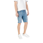 Jeckerson Light Blue Cotton Bermuda