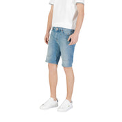 Jeckerson Light Blue Cotton Bermuda