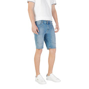 Jeckerson Light Blue Cotton Bermuda