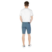 Jeckerson Blue Cotton Bermuda Shorts