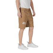 Gianni Lupo Beige Cotton Bermuda Shorts