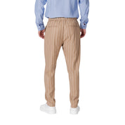 Gianni Lupo Beige Polyester Casual Pants
