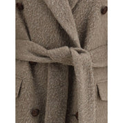 Golden Goose Beige Fleece Wool Coat