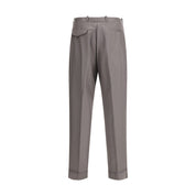 Margiela Green Fleece Wool Dress Pants