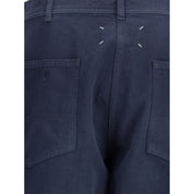 Margiela Blue Cotton Casual Pants