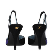 Valentino Garavani Black Leather High Heel Pumps