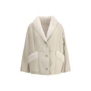 Salvatore Santoro Cream Leather Coat