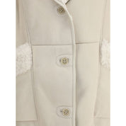 Salvatore Santoro Cream Leather Coat