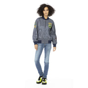 Mr&Mrs Italy Light Blue Polyamide Women Bomber Jacket