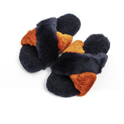 Mr&Mrs Italy Blue Rabbit Fur Women Sandal