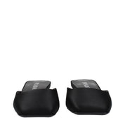 Prada Black Satin Flat Sandals