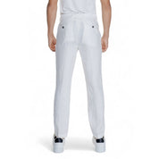 Borghese White Linen Casual Pants