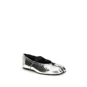 Margiela Silver Calf Leather Bos Taurus Ballet Flats