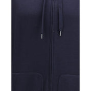 Brunello Cucinelli Blue Cashmere Sweatshirt