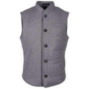 Made in Italy Gray Wool Sleveless Jacket