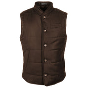 Made in Italy Brown Wool Sleveless Jacket