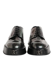 Dolce & Gabbana Multicolor Leather Lace-up Men Formal Derby Shoes