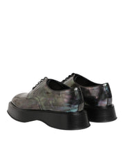 Dolce & Gabbana Multicolor Leather Lace-up Men Formal Derby Shoes