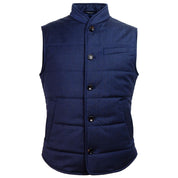 Made in Italy Blue Wool Sleveless Jacket