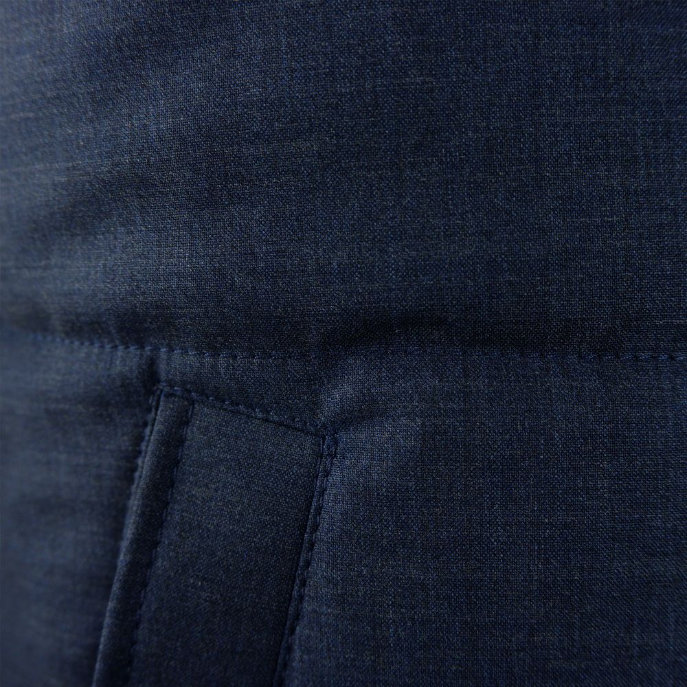 Made in Italy Blue Wool Sleveless Jacket