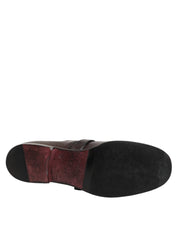 Dolce & Gabbana Brown Leather Monk Strap Formal Derby Shoes