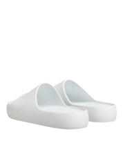 Dolce & Gabbana White Logo Slides Sandals Men Beachwear Shoes