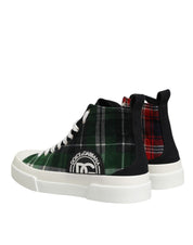 Dolce & Gabbana Multicolor Cotton High Top Men Sneakers Shoes