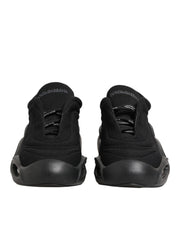 Dolce & Gabbana Black Lace Up Wave Low Top Men Sneaker Shoes