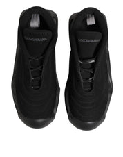 Dolce & Gabbana Black Lace Up Wave Low Top Men Sneaker Shoes