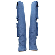 The Attico Light Blue Fabric Boots