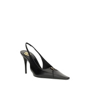 Saint Laurent Black Calf Leather Bos Taurus Pumps