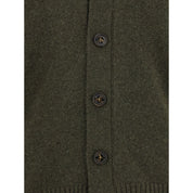 Brooksfield Green Fleece Wool Cardigan