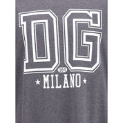Dolce & Gabbana Gray Cotton T-Shirt