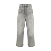 Haikure Gray Cotton Straight-Leg Jeans
