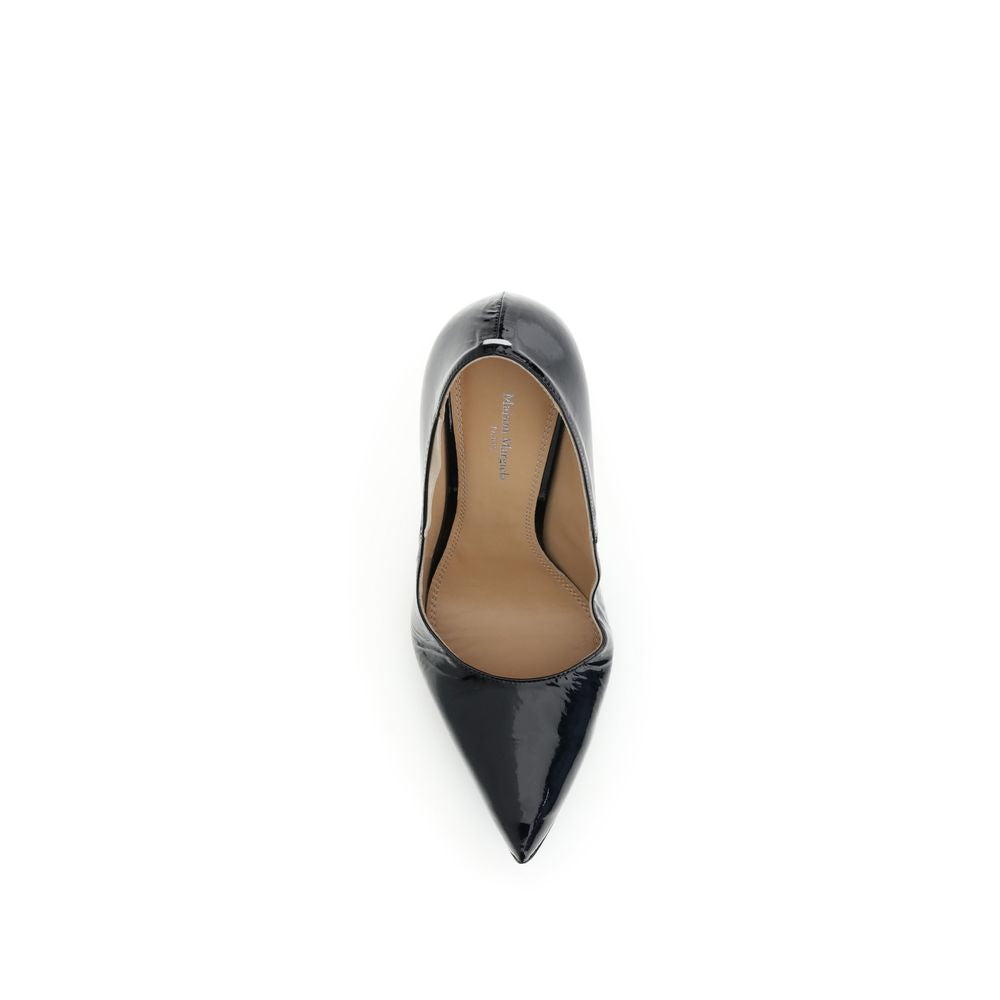 Margiela Black Calf Leather Bos Taurus High Heel Pumps