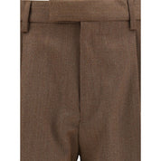 ZEGNA Brown Wool Dress Pants