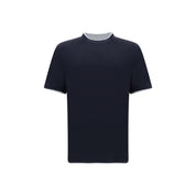 Brunello Cucinelli Blue Cotton T-Shirt
