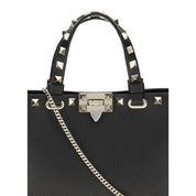 Valentino Garavani Black Leather Shoulder Bag